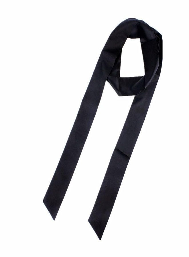 GOUDOGEDC 1 Pc Black Satin Belt, Ribbon Long Sash Belt for Dress, Wedding,Birthday, Special Occasion Accessories for Ladies, Women - Image 1